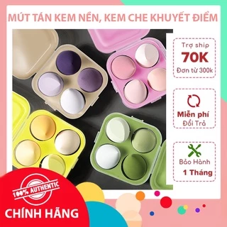 Mút Tán Kem Nền, Kem Che Khuyết Điểm Cho Mặt, Màu Pastel Xinh Xắn, Bông Phấn Mềm Mịn, Dễ Tán, Thấm Nước, Dễ Dàng Vệ Sinh