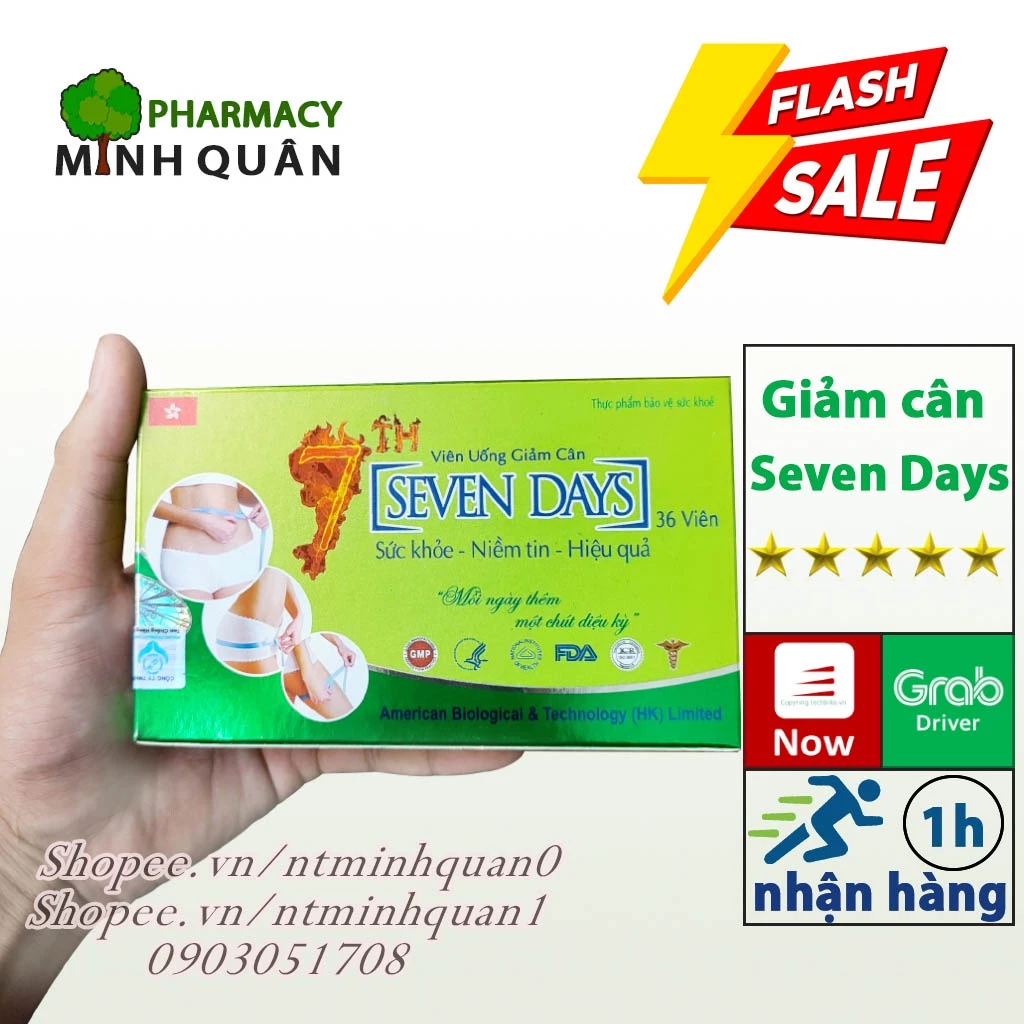 VIÊN UỐNG SEVENDAY ,GIÚP MANG LẠI VÓC DÁNG THON GỌN (sản phẩm này ko phải là thuốc ko có tác dụng thay thuốc chữa bệnh)