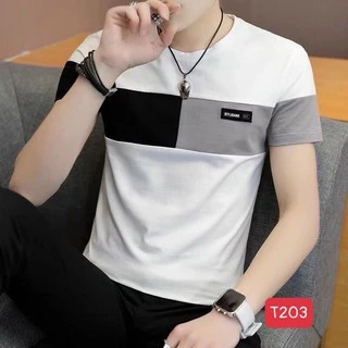 Áo thun nam tay ngắn cổ tròn body - áo phông nam chất coton co giãn thời trang PN SHOP90 mst202