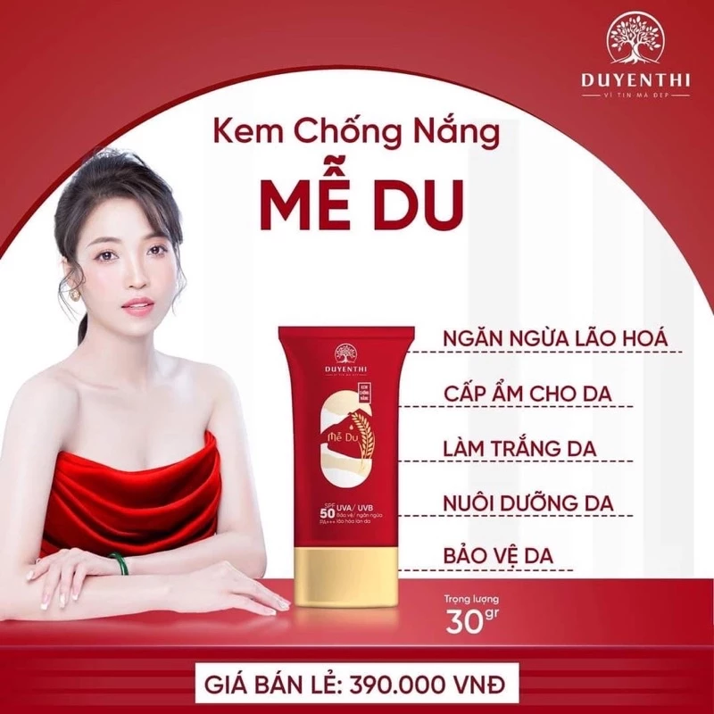 Kem Chống Nắng Mễ Du ( Bách Y Sâm )