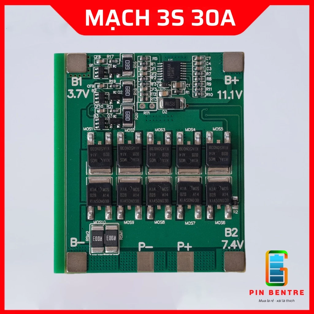 Mạch 3S 12V 30A full OK sạc Balance và bào vệ Pin Li-ion [PBT247]