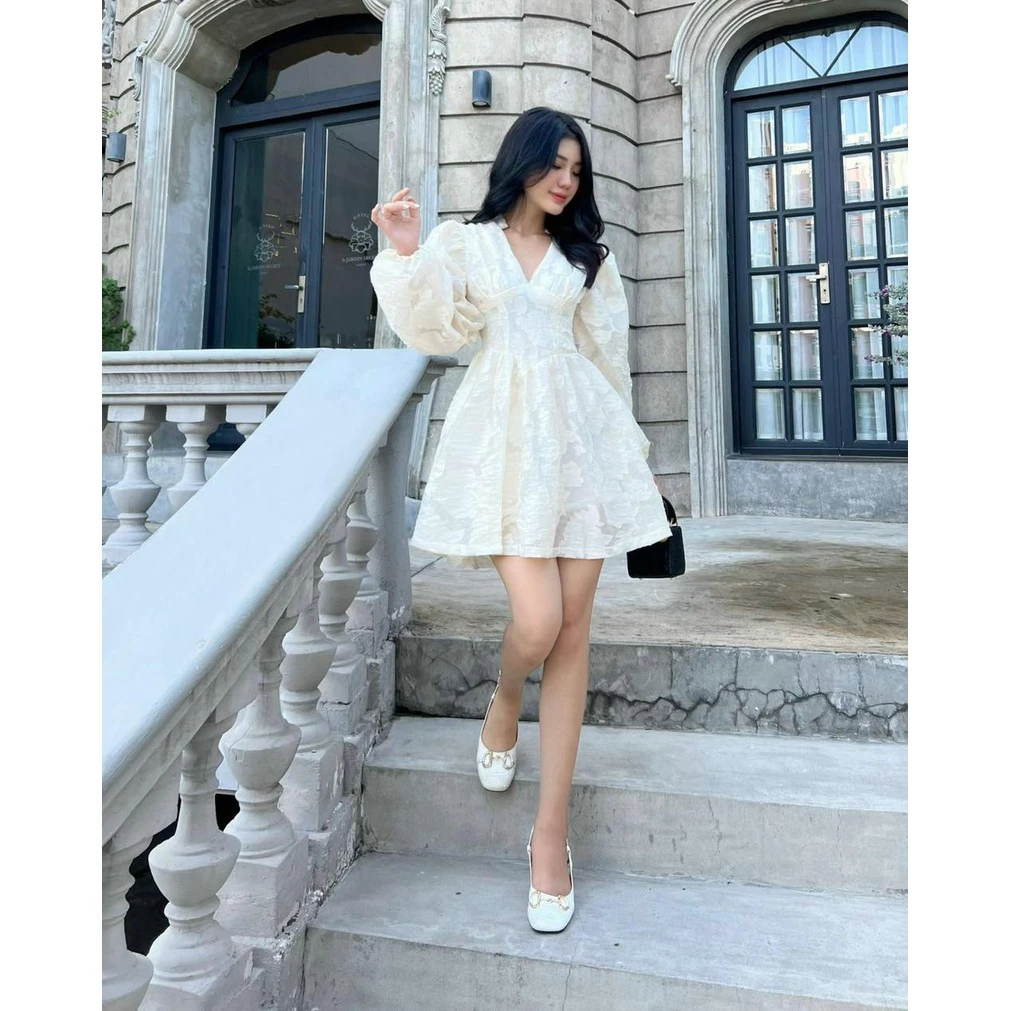 ĐẦM VÂN HOA CỔ TRỤ ⚡HỎA TỐC⚡ MEOINDAHOUSE