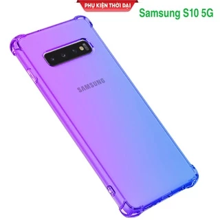 Ốp lưng Samsung S10 5G dẻo Silicon đa sắc lồi 4 góc chống sốc chống va đập mạnh