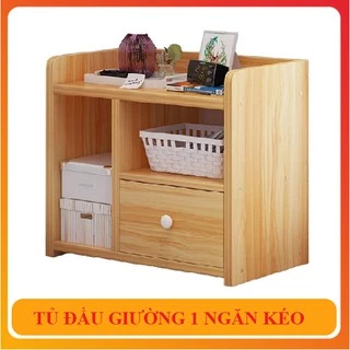 Kệ gỗ đầu giường có 1 ngăn kéo (43 x 40 x 26cm)- TỦ GỖ 1N