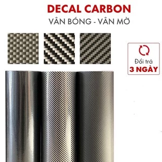 Decal carbon dán xe , Đề can cacbon vân bóng nhám sẵn keo