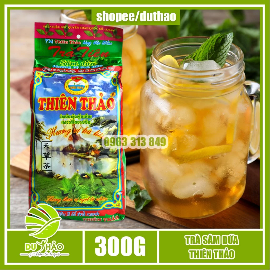 Trà sâm dứa Đà Lạt hiệu Thiên Thảo vị trà tiên dùng kèm bánh rất ngon, trà Việt Nam - Vietnamese tea