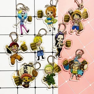 ( Mica trong acrylic ) Móc khóa One Piece Đảo Hải Tặc ver Kanpai quà tặng xinh xắn dễ thương anime chibi