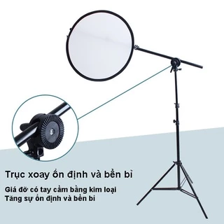 [HOẢ TỐC KV HỒ CHÍ MINH] Combo bộ hắt sáng cho studio gồm chân cao 2m, tay treo 175cm tấm hắt sáng 80cm