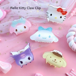 Hoạt Hình Hello Kitty Giai Điệu Móng Vuốt Kẹp Ngọt Acrylic Cá Mập Clip Cô Gái Nổ Kẹp Đơn Giản Kẹp Tóc Accessorie