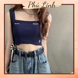 MS070 Áo 2 dây bản to croptop Malen PhuLinhShop