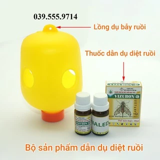 Bộ 2 Bẫy và 2 Lọ Dẫn Dụ Và Diệt Ruồi Vàng, Côn Trùng