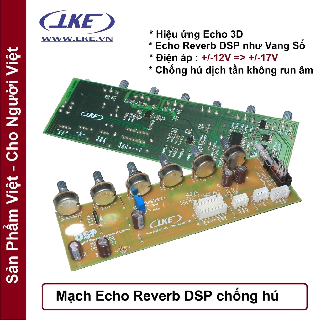 Mạch echo reverb chống hú hiệu quả. nâng cấp ampli karaoke