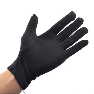 KHO-HN * Găng tay vải polyester màu đen dùng trong nghi lễ, trưng bày và bán sản phẩm trang sức, phụ kiện, DIY