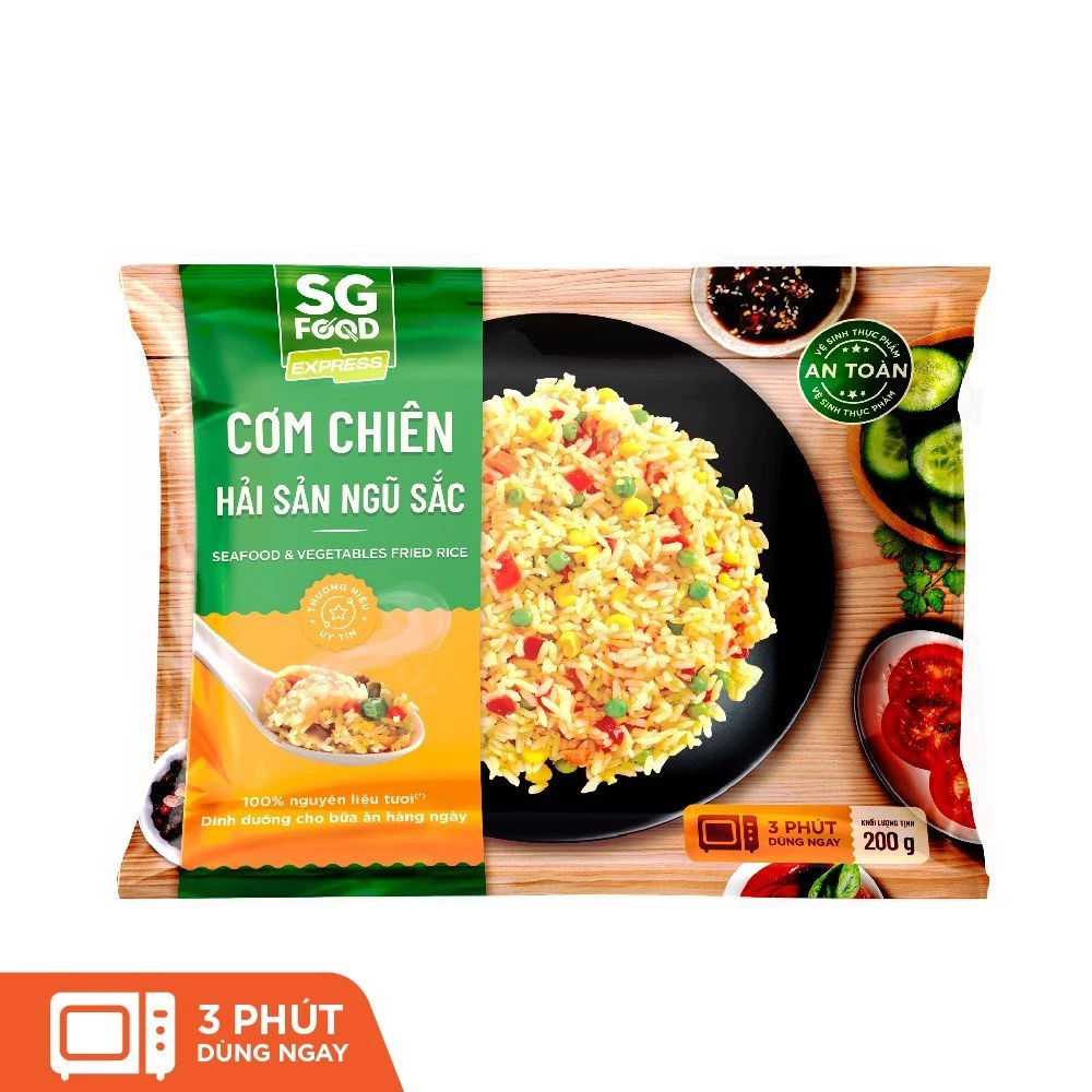 Cơm chiên hải sản ngũ sắc 200gr