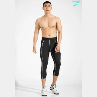 Quần legging thể thao giữ nhiệt nam Fitme form ôm body lửng 3/4 thun co giãn 4 chiều chuyên tập gym bóng rổ QLGN