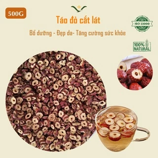 Táo đỏ cắt lát (500G),khô, đều, đẹp, bổ sung dinh dưỡng hồi phục sức khỏe, hỗ trợ giảm cân, giúp cho da chắc khỏe