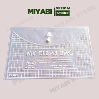 Bìa đựng tài liệu văn phòng phẩm A4 - Túi my clear bag trong suốt - MIYABI Store