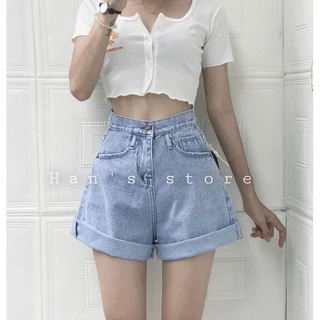 QUẦN SHORT JEAN ỐNG RỘNG ( ẢNH THẬT)