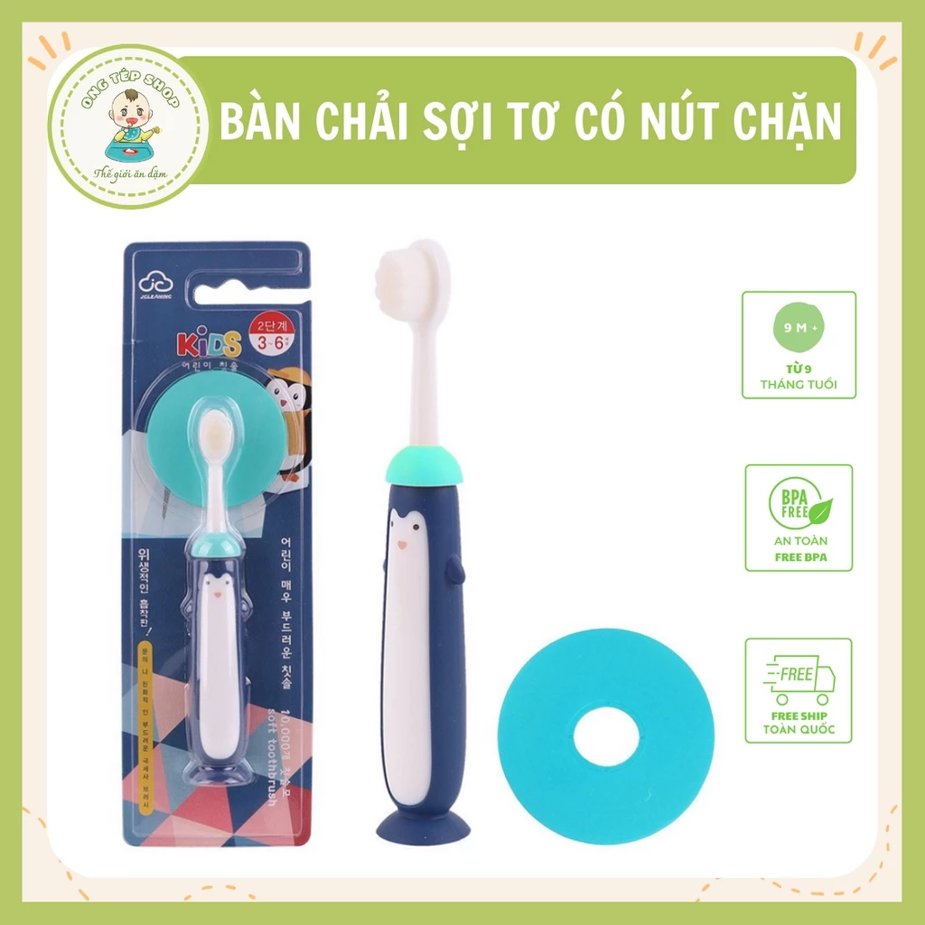 Bàn chải đánh răng triệu sợi mini soft chất lượng cao cho bé từ 6m+