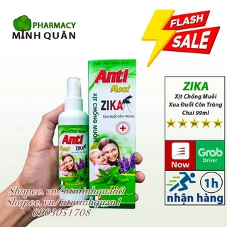 Xịt chống muỗi ANTI MOST ZIKA⚡HÀNG CHÍNH HÃNG⚡99ML- xua đuổi côn trùng, tránh muỗi đốt cho bé yêu-MINH QUÂN