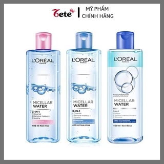 Nước Tẩy Trang L'Oreal Micellar Water 3 in 1 400ml, Tẩy Trang làm Sạch Da L'Oreal 400ml