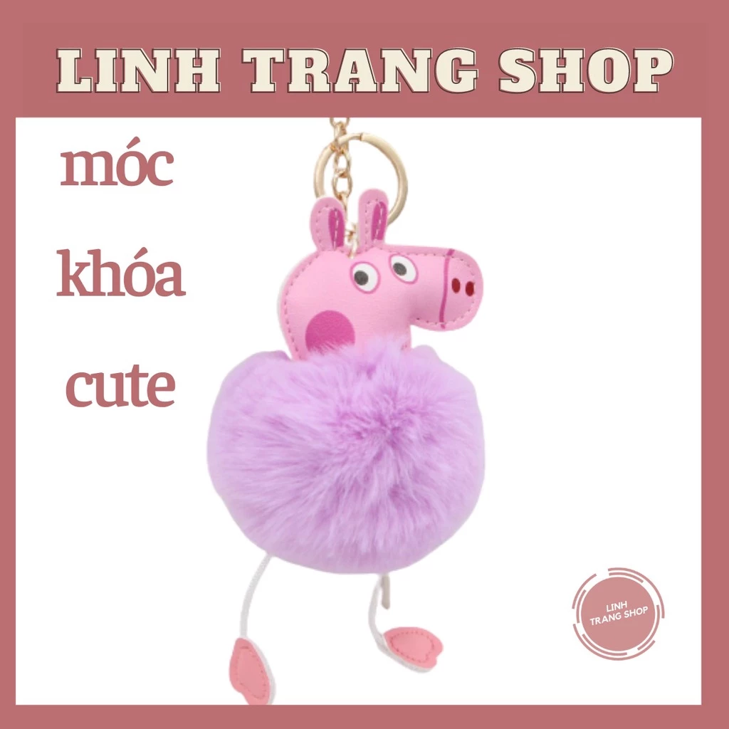 Móc Khoá Peppa Pig Kute, Móc Khoá Keychain Peppa Pig Dễ Thương