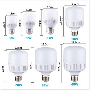 Bóng đèn led trụ 5, 9, 13, 18, 28, 36w