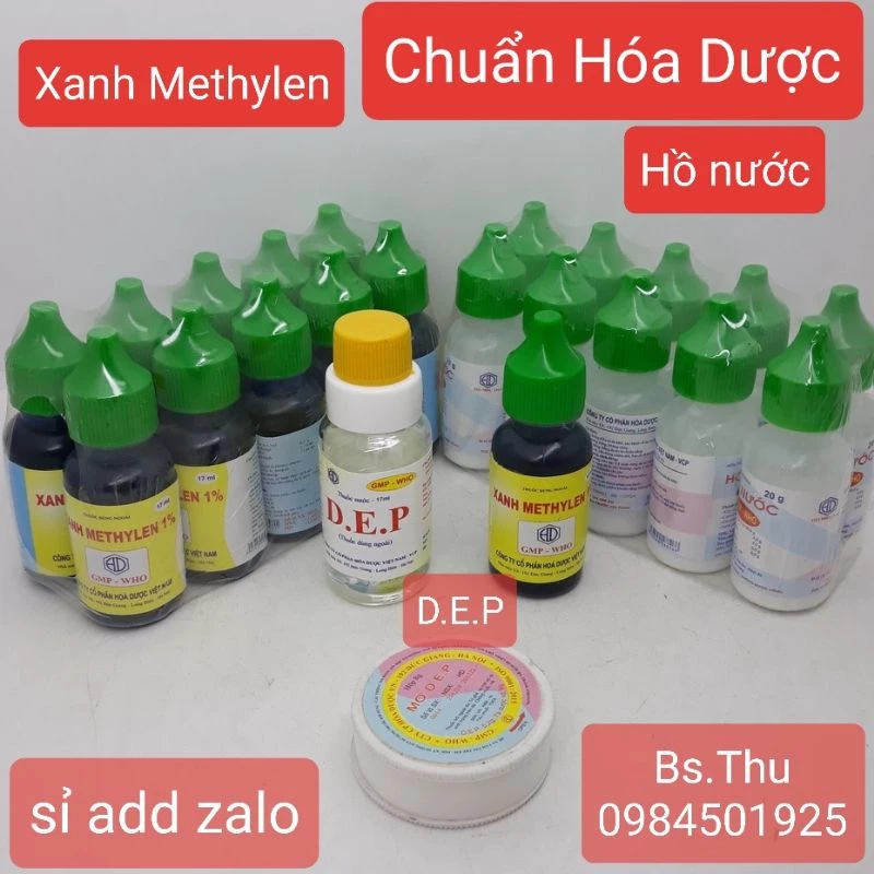 Dung dịch dùng ngoài Xanh Methylen - DEP nước - D.E.P mỡ - hồ nước hóa dược