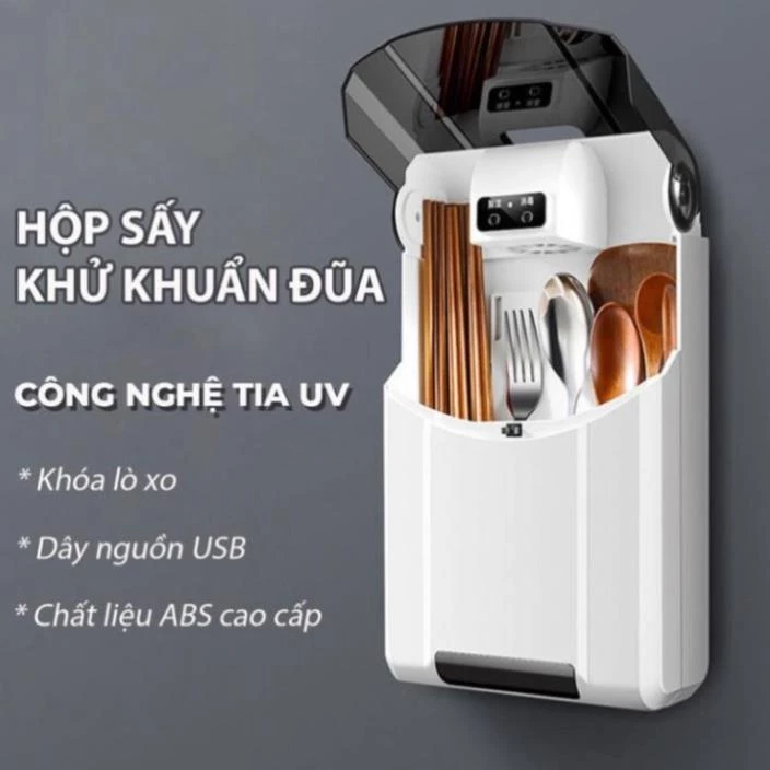 Máy Sấy Đũa Cao Cấp Khử Khuẩn Đũa Thìa Bằng Tia UV
