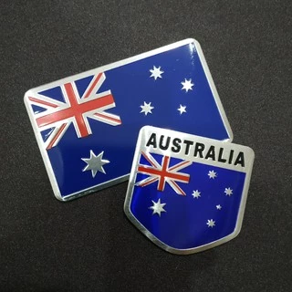 Tem nhôm dán xe hình cờ Australia nhiều mẫu