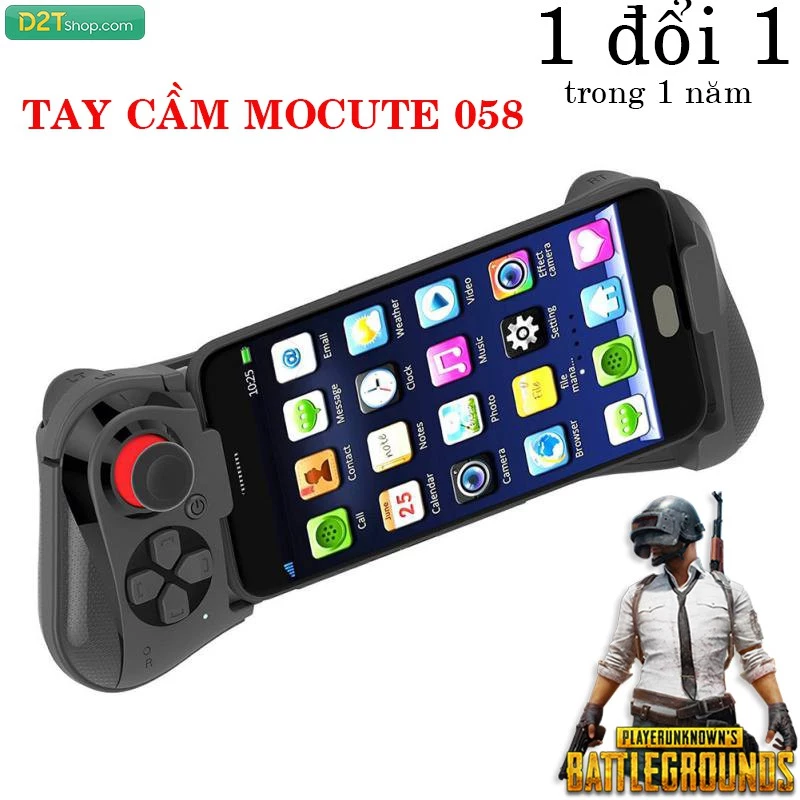 Tay cầm chơi game Mocute 058 chơi game PUBG MOBILE, ROS, Free Fire, Modem Combat