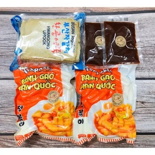 Tokbokki Hàn Quốc 1KG kèm 200G sốt và chả cá