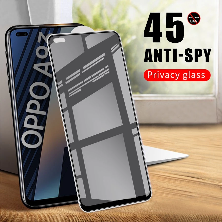 Kính Cường Lực Chống Nhìn Trộm Full Màn Cho  OPPO F9 F11 Pro A5S A12 A15 A15S A16 A16K A16E A17 A77S A31 A32 A52 A53 A53S A54 A74 A76 A92 A93 A94 A95 A96 A5 A9 2020 Reno 3 4 4 5 5F 6 7 8 Z