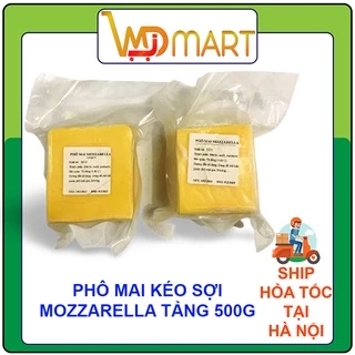 Phô mai MOZZARELLA kéo sợi Đức khối 500g làm pizza, hotdog, phô mai que,...