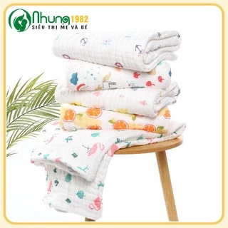 Khăn Tắm Xô 6 Lớp Xuất Nhật Cho Bé Sơ Sinh, khăn tắm cotton siêu mềm mịn , kháng khuẩn thấm hút tốt