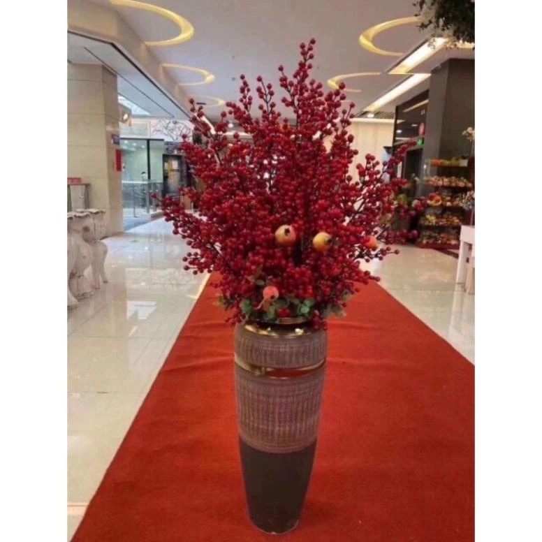 Cành đào đông (cherry) trang trí dài 100cm 12 nhánh (Hàng loại 1 đẹp)