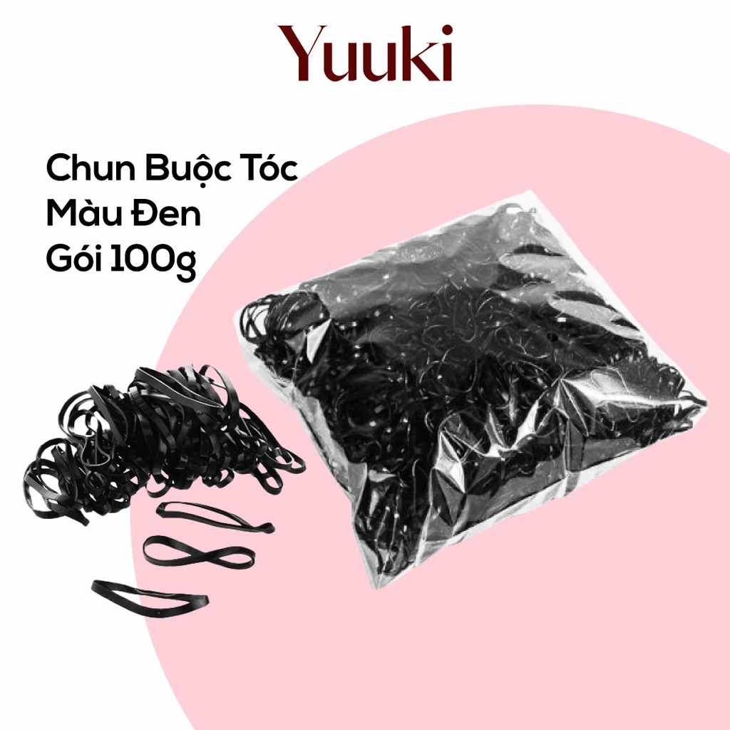 Chun Buộc Tóc Màu Đen [Gói 100g]