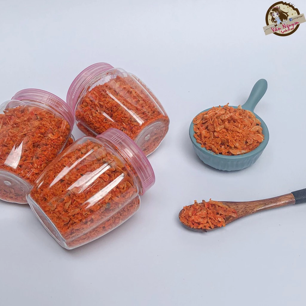 Ruốc sấy khô giòn thơm ngon ăn bánh tráng. Bánh tráng VÂN NGUYỄN