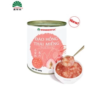 Đào hồng thái miếng Wonderful lon 850g - Gia store