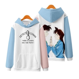 Áo Khoác hoodie Tay Dài Dáng Rộng In Hình Thám Tử Conan 3D Phong Cách Nhật Bản Thời Trang Cho Nam Và Nữ