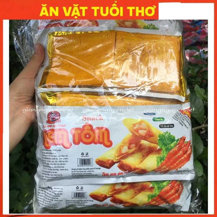 Bịch 30 gói nem tôm siêu ngon vị chua cay