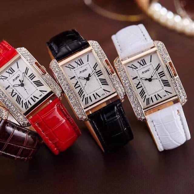Đồng Hồ Nữ ANGEL Dây Da Đính Đá Thời Trang