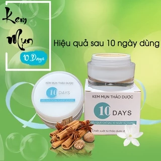 2 lọ kem mụn thảo dược 10  Days chính hãng, sạch mụn ẩn, đầu đen dưỡng da trắng hồng