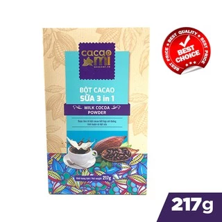 Thức uống socola  Bột cacao sữa hoà tan 3in1 thơm ngon CacaoMi đặc sản Việt Nam chuẩn xuất khẩu 217g