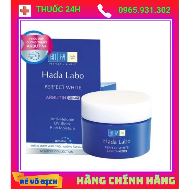 Kem dưỡng trắng da tối ưu Hada Labo Perfect White Cream 50g