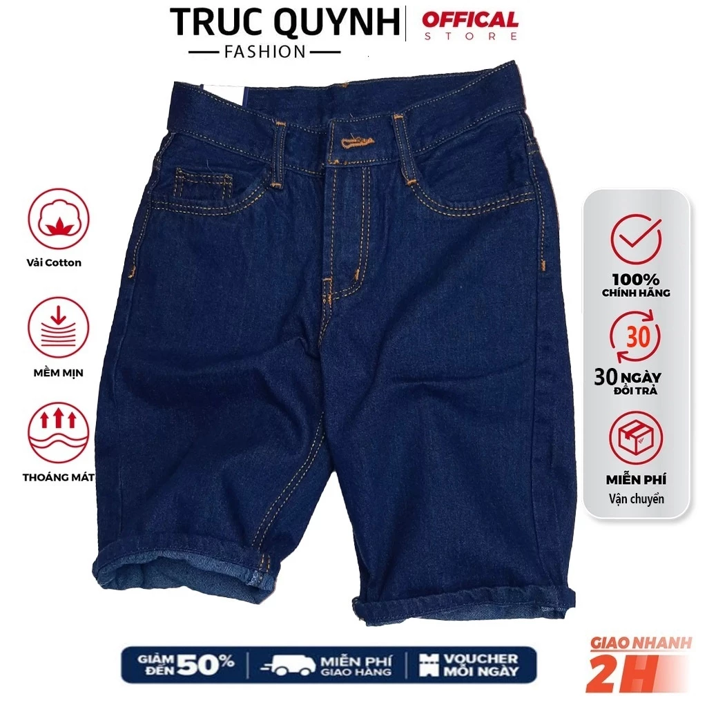 Quần short Jean Nam chất vải Jean cotton form chuẩn đẹp, 03 màu cơ bản - có size Bự Jean037