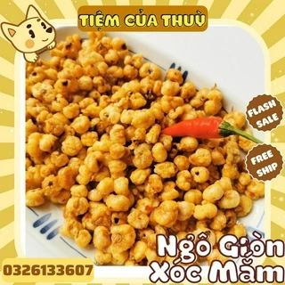 500G Ngô Giòn Xóc Mắm Cay, Ngô Nếp Sấy Giòn, Ngô Cay, đồ ăn vặt