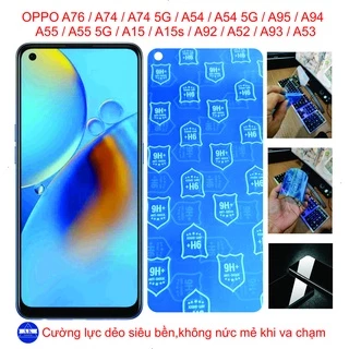 Cường lực dẻo 9H+ OPPO A76 / A74 / A54 / A55 / A15 / A15s / A95 / A94 / A93 / A92 / A52 / A53 /A16K Bảo vệ máy toàn diện