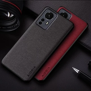 Ốp Lưng Cho Xiaomi 12 Pro 12 Ultra 12X coque Thời Trang Thiết Kế Đơn Giản Nhẹ Màu Trơn Dệt Da funda