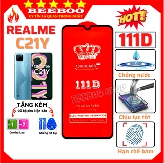 Kính cường lực Realme C21Y / C21-Y - Siêu mượt cao cấp - Full màn hình 111D và trong suốt - Cam kết hình thật 100%